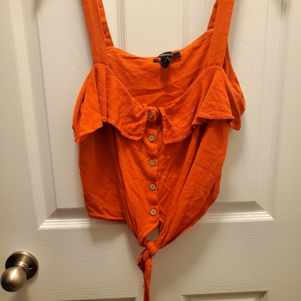 Orange Crop Tank Top